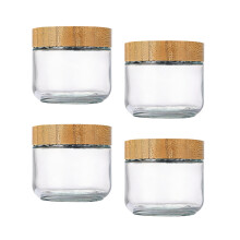 Multifunctional Glass Kitchen Jars With Wide-300ml 4 pack