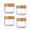 Multifunctional Glass Kitchen Jars With Wide-300ml 4 pack 1