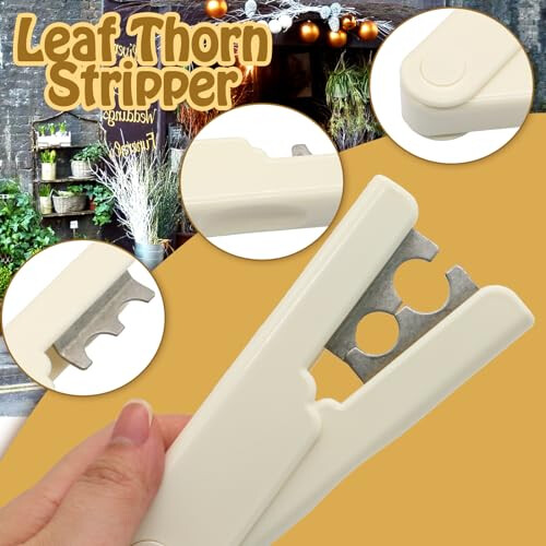 2 Pack Rose Thorn Stripper Tool White, Quick Thorn and Leaf Removal, Protects Hands and Stems 2