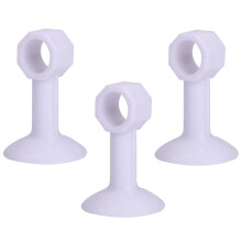 3PCS Door Handle Stopper for Wall Protection, Silicone Noise Reducing Door Bumper, Soft Suction Cup White