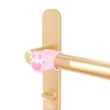 6PCS Silicone Door Handle Bumpers with Cats Paws Design-Pink