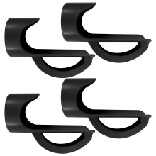 Set Of 4 Strong Plastic Carbonated Beer Holders With-Black