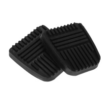 2pcs Car Pedal Covers Rubber Brake and Clutch Pads with Nonslip Textured Surface