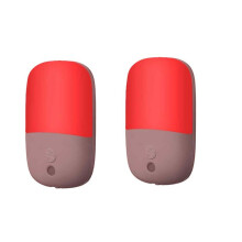 2 Pack 670nm Red Light Night Light for Sleep, with Dusk to Dawn Sensor, LED Night Light Plug Into Wall EU Plug