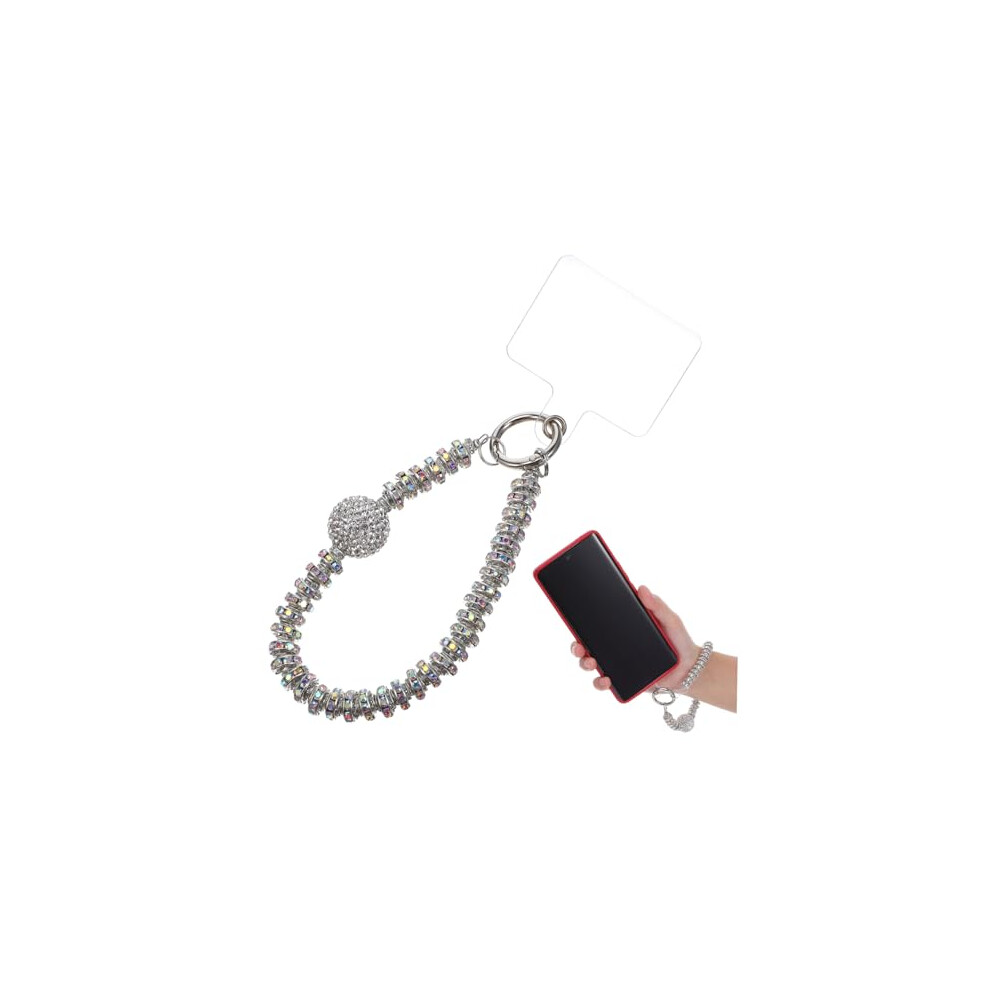 Beaded Phone Charm Wrist Strap With Rhinestone Decor, Versatile Bracelet Lanyard For Mobiles 9330225634874