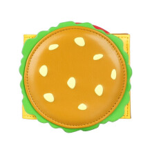 Cute Small Hamburger Wallet Bag, Funny Small Cheeseburger Wallet, PU Leather Wallet Coin Purse