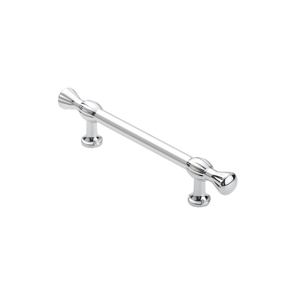 Vintage Brass Cabinet Handle Chrome Silver Drawer Knob For Wardrobe And Dresser Pitch-Row-96Mm 4711310672547
