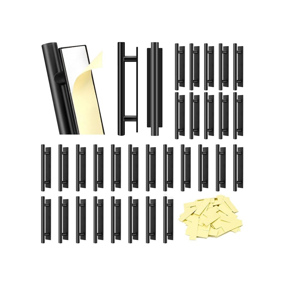 20Pcs Self-Stick Push Pull Helper,Drawer Pulls Abs Plastic Adhesive Door Handles Peel And Stick Cabinet Handles 4711362271378