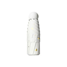 Compact Travel Umbrella Windproof and AntiUV Small Folding Umbrella Lightweight Portable for Women and Men White