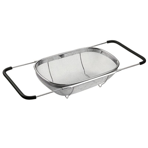 Adjustable Stainless Steel Sink Strainer and Fruit Vegetable Washing Basket - Multifunctional Kitchen Tool Set