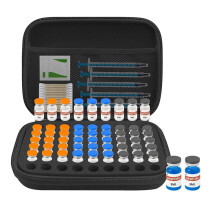 3ML Peptide Case - 63-Slot Peptide Organizer with Mesh Pocket, Fits 3ml Bottles, Peptide Storage Case for Fridge