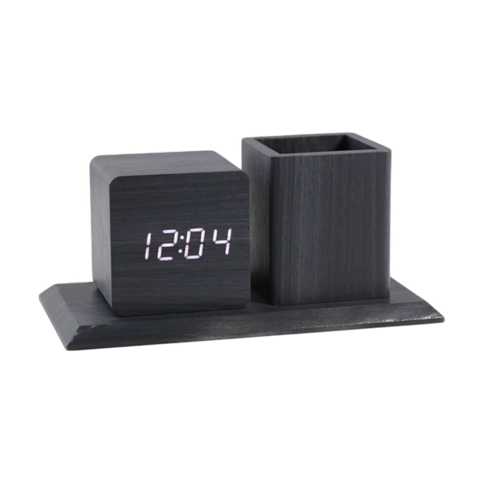Multifunctional Led Desk Clock Having 3 Alarms Date- Black 7751001342639