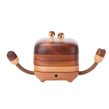 Magnetischer Untersetzer in Krabbenform Aus Massivholz, Hitzebeständig, Isolierend, für Teezeremonie, Restaurant, Niedlich