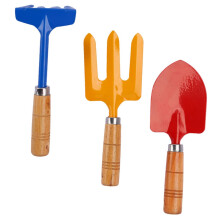Kids Beach Shovel Set with Durable Metal Blade and Ergonomic Wooden Handle for Sand Digging Play