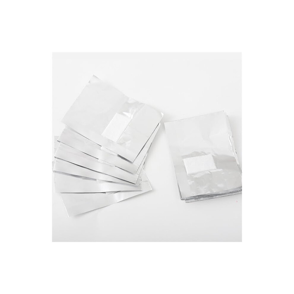 100Pcs Aluminium Foil Nail Polish Remover Wraps for Soak Off Gel Polish, Easy Wrap Application