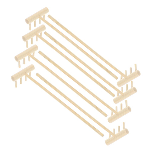 Mini Zen Garden Rake Set 8pcs for Desktop Decor, Durable Natural Small Sand Tools with Precise Pattern Design