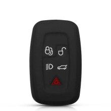 Key Fob Cover Silicone 5‑Button Protector for Land Rover Range Rover Sport Vogue 2009‑2012 Black