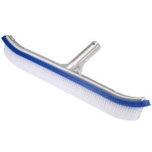 18 Inch Aluminum Pool Brush with Durable Nylon Bristles, EZ Clip Quick Attach for Wall and Floor Cleaning