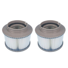 Filter Cartridge Twin Pack Grey Standard Hot Tub Filter Replacement for Cleaner Water Flow