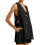 Cotton Sets for Women 2 Piece Side Button Down V Neck-Black M 1