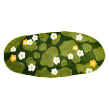 Tapis de sol épais pour salle de bain à motif-ressort 80cmx180cm