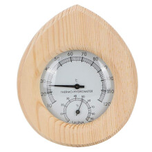 2in1 Stainless Steel Sauna Thermometer and Hygrometer with Adjustable Angle and Clear Fahrenheit Display