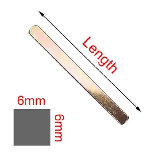 Door Lock Square Rod 6x6mm 150mm Solid Steel Shaft Durable Construction Precise Fit 2Pcs 1