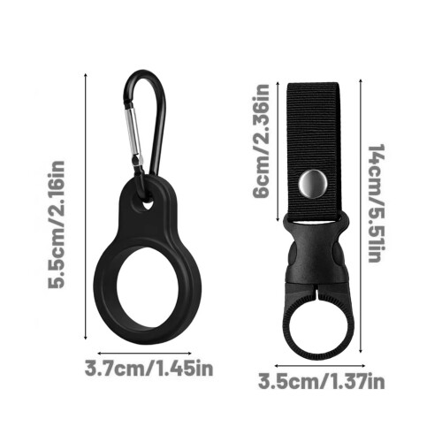 8Pcs Practical Silicone Water Bottle Clip With Nylon Strap For 2