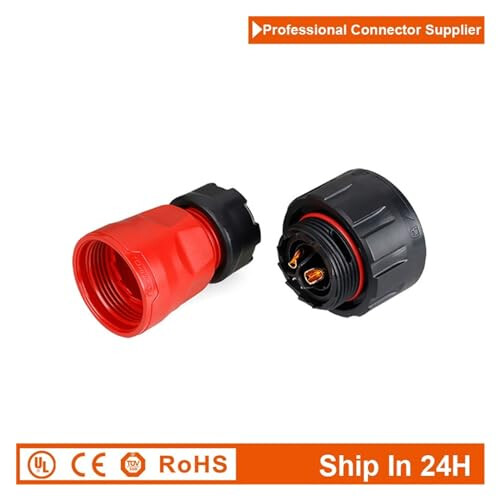 YM24 M24 IP67 Waterproof 3 Pin Connector Plug Socket Set, Quick Snap Lock for Stage Lighting 2