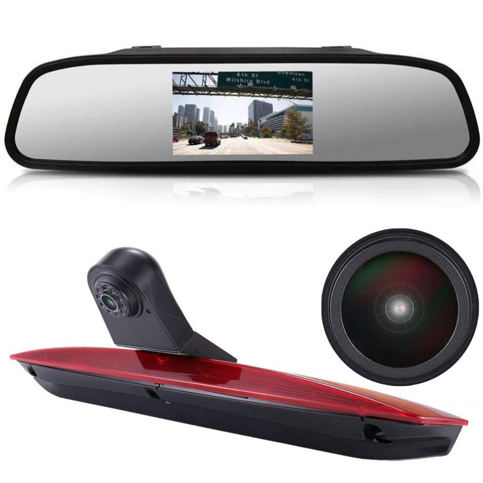 4.3 Inch Rear View Mirror Monitor For Mercedes Vito W447 Brake Reversing Camera, Hd Night Vision, Ip68 Waterproof 170 Wide Angle Light 9330225636427