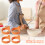 4-teilige runde Silikon-Eierformen, ideal zum-Orange Farbe 7