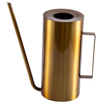 Gold Metal Watering Can for Indoor and Outdoor Plants, Large Capacity Stainless Steel Long Spout Pot