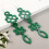 Boucles d'oreilles chics en forme de trèfles en acrylique, 2