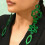 Boucles d'oreilles chics en forme de trèfles en acrylique, 5