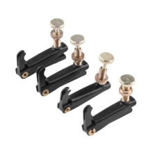Gold Plated Violin Fine Tuners 4pcs 4/4 3/4 Violins, Smooth Precision Tuning Accessories Kit for Professional Performance