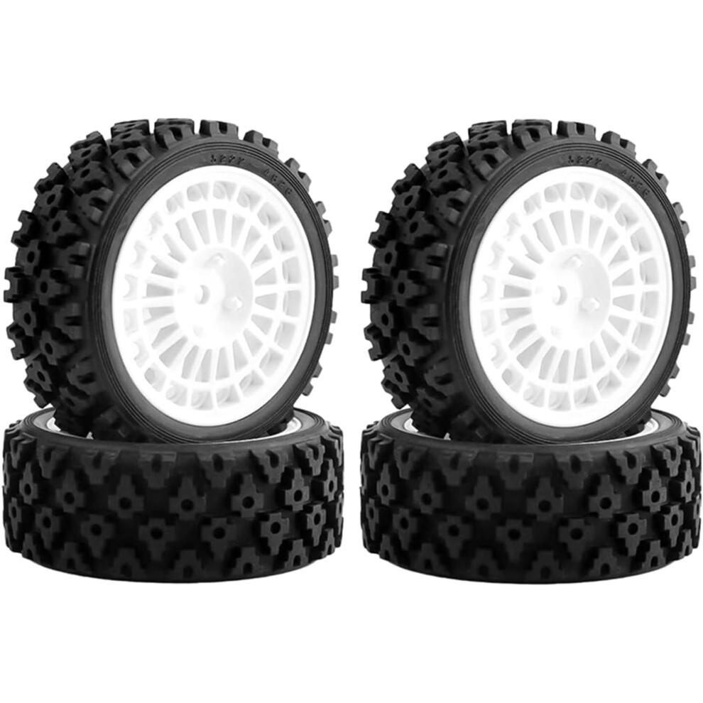 4Pcs 1/10 Rc Drift Tires And Wheels 70Mm Rubber Set 12Mm Hex Enhanced Grip Foam Insert 9310869689225