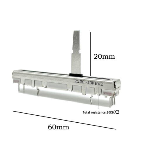 RS45 Compatible Vertical Fader Potentiometer for DJM DJ Mixer, Smooth Linear Control, Quick Replacement Fit 1