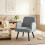 Homcom (Grey) HOMCOM Lounge Chair Velvet Upholstered Spring Cushion 7