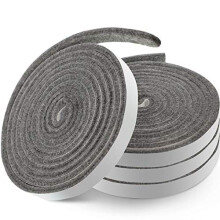 BBQ Gasket Tape Temperature Self Adhesive Grill Seal Strip for Smoker and Oven, Gray 4 Rolls