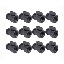 12 Pack Garden Hose Shut Off Valve 3/4 Inch Plastic Water Hose Connector for Outdoor Use