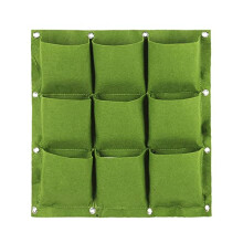 Vertical Wall Planter 2Pack 9 Pocket Felt Hanging Garden for Herbs Vegetables Indoor Outdoor