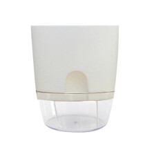 Double Layer Self Watering Planter with Visible Reservoir and Automatic Moisture Control for Indoor Plants