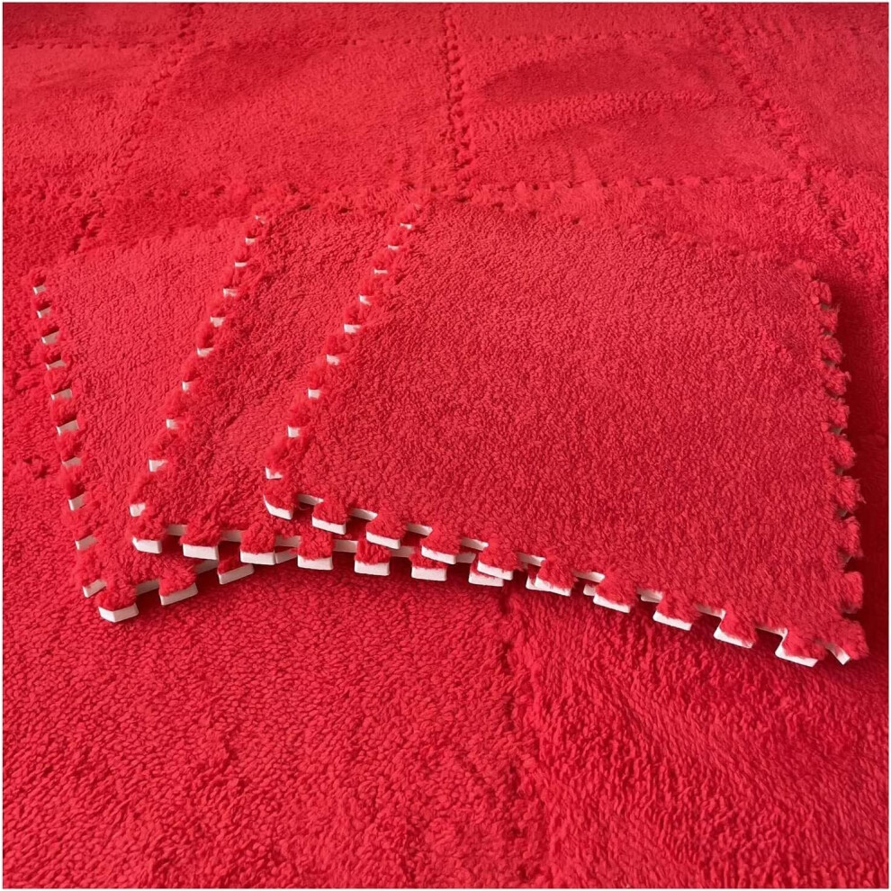 16Pcs Soft Plush Foam Floor Mats 12X12 Interlocking Puzzle Play Mats For Bedroom Living Room Playroom Coffee Dark/Grey