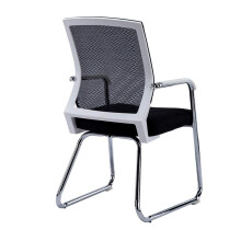 Ergonomic Mesh Office Chair with Lumbar Support, Breathable Seat Design, Steel Frame, Black White Frame