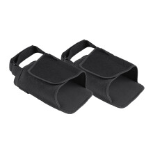 2Pcs Adjustable Wheelchair Footrest Straps Black Non-Slip Shoe Holders