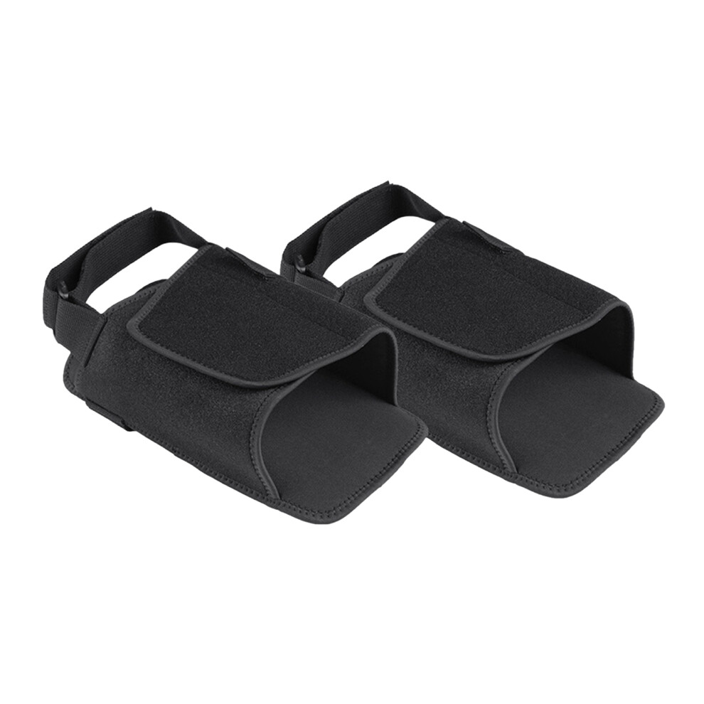 Inoomp Black 2Pcs Adjustable Wheelchair Footrest Straps Non-Slip Shoe Holders