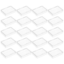 20Pcs Clear Mini Plastic Storage Boxes for Cards and Small Accessories
