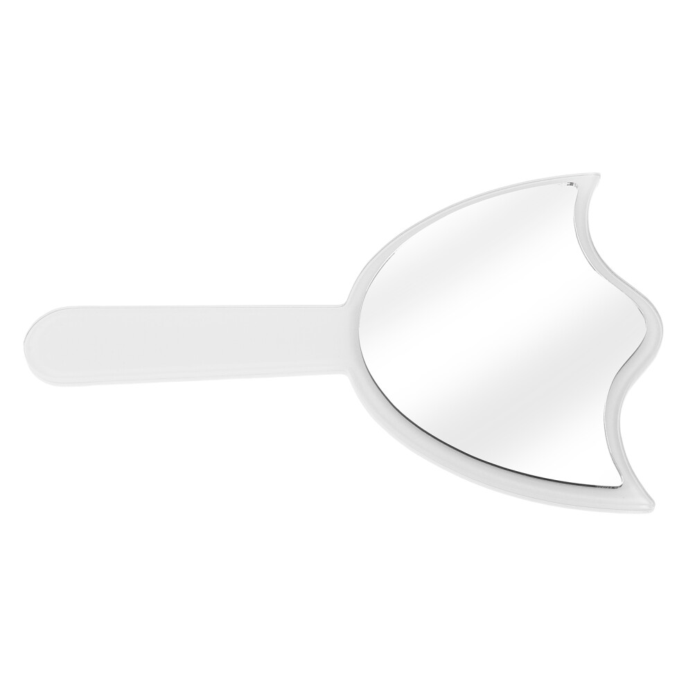 White Handheld Lash Mirror Acrylic For Lash Techs And Travel Use