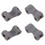 4Pcs Grey Silicone Hinges for Glasses Frame Repair Kit Durable Fit 1