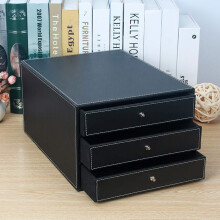 Wooden Multifunction Office Storage Cabinet, 3Tier A4 File Organizer Rack with Neutral Finish Design